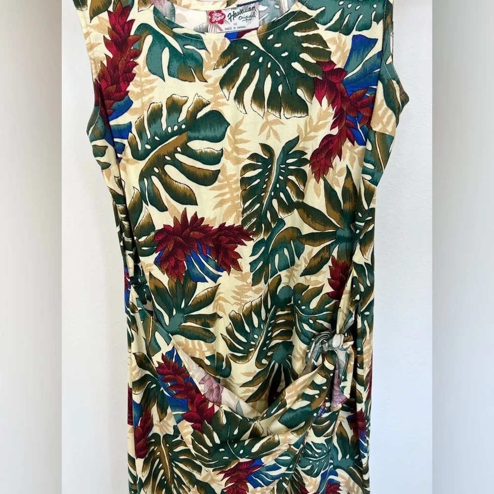 THE HAWAIIAN ORIGINAL Vintage Hilo Hattie Womens Dress Size M Long Botanical USA - Picture 5 of 9